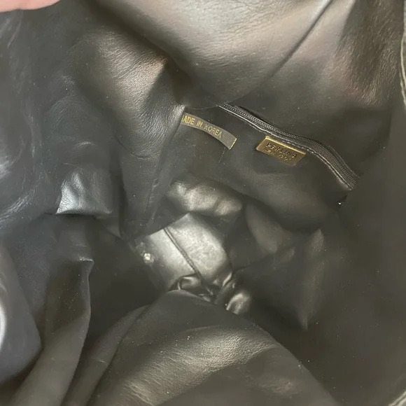 PERLINA New York Womens Shoulder Crossbody Bag Handbag HOBO Leather Black Casual - Picture 8 of 11